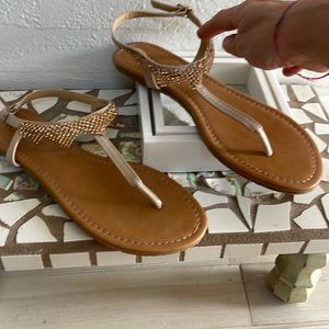 XOXO rose gold sandals